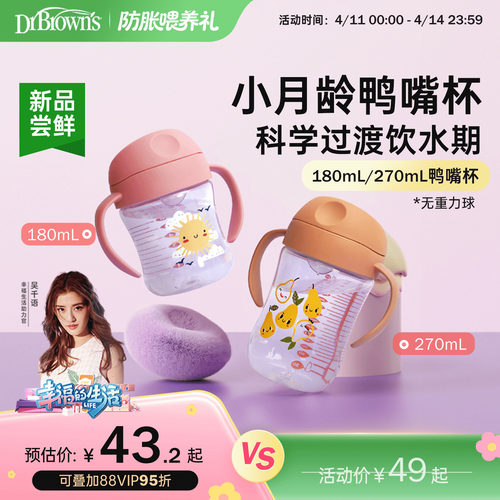 布朗博士鸭嘴学饮水杯