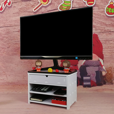 小型工位收纳增高台带抽屉桌面