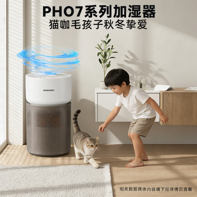 大宇无雾加湿器家用婴儿宠物空调房供暖气宝宝狗狗卧室增湿机新款