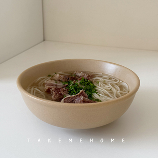 Tuxton哑光燕麦色大汤碗家用炖菜碗螺蛳粉碗拉面碗沙拉碗深汤碗