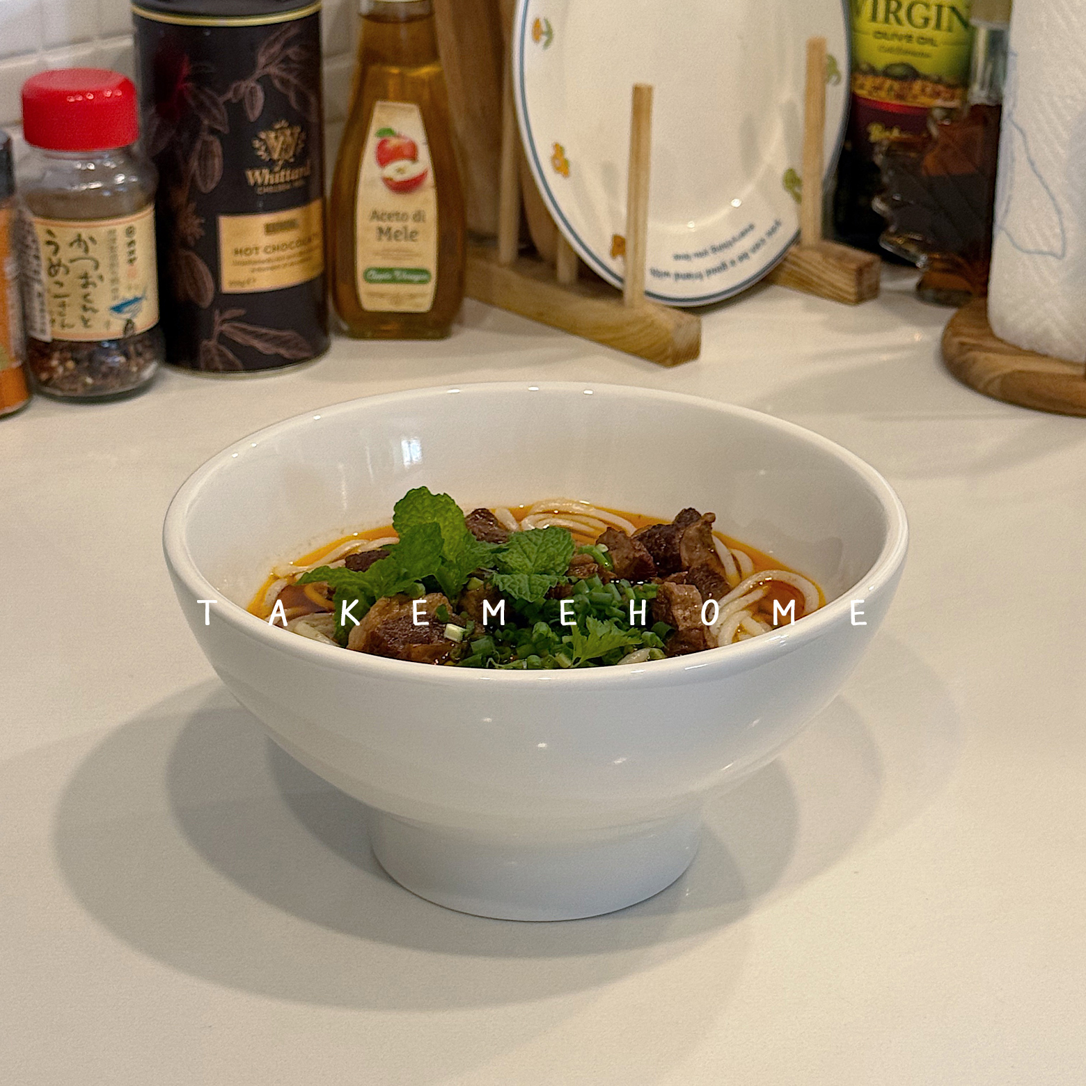 Tuxton白色斗笠面碗大号汤面碗好看拉面碗米线螺蛳粉碗加厚不烫手