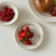 takemehome好看 红莓线条盘子可爱小碟早餐面包甜品盘brunch餐盘