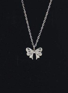 同款立体蝴蝶结项链女款轻奢小众高级颈链2024新款爆款锁骨链配饰