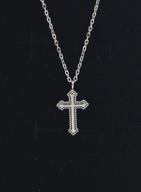 欧美立体十字架项链女款轻奢小众高级2024新款爆款锁骨链颈链配饰