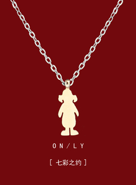 迷你小女孩甜美精致简约欧美小众设计款式气质百搭淑女款吊坠项链