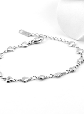 生日礼物气质不掉色手链女简约心手链韩版甜美手饰品情人节送女友