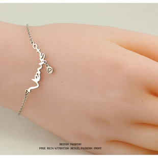 天秤座字母手链女生夏天轻奢小众精致手串2024年新款闺蜜手饰X100