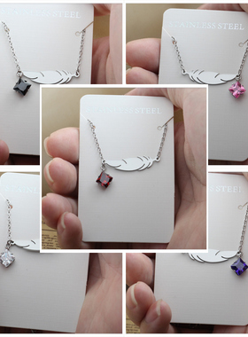 红色钻锁骨项链女生轻奢小众设计高级感2024年新款气质吊坠送女友