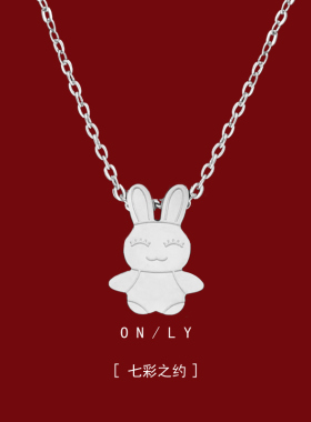 简约百搭兔子项链女潮2024年新款ins冷淡风卫衣链潮流气质锁骨链