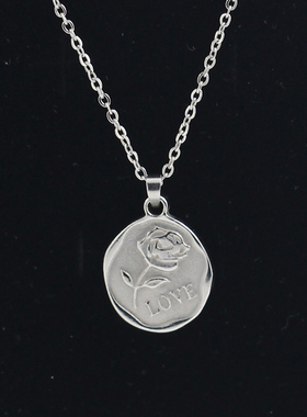 欧美拉风~法式高级复古玫瑰花吊坠项链女毛衣链长短款锁骨链颈链