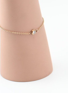 小巧玫瑰金韩国钛钢配饰礼物手链