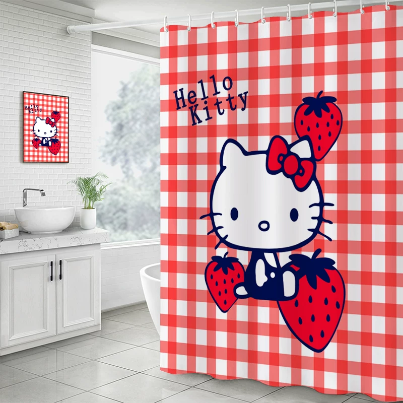 Hello Kitty, занавеска, водонепроницаемый комплект