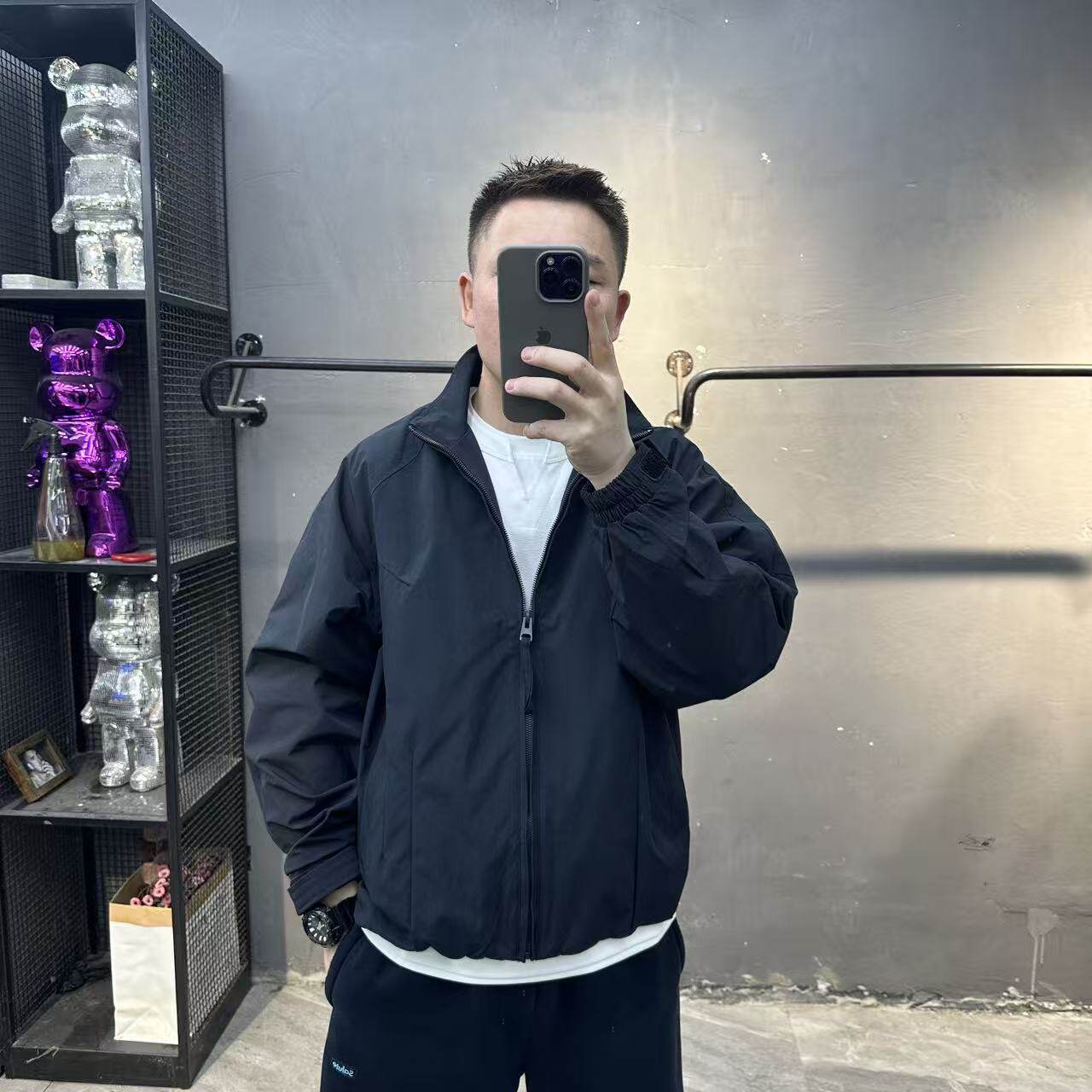 2026春季新款男士立领夹克外套时尚百搭宽松休闲上衣潮流帅气男装