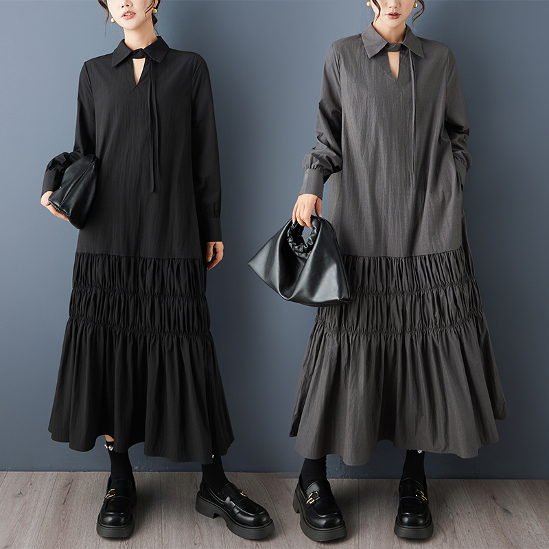 文艺时尚2025年冬季新款连衣裙