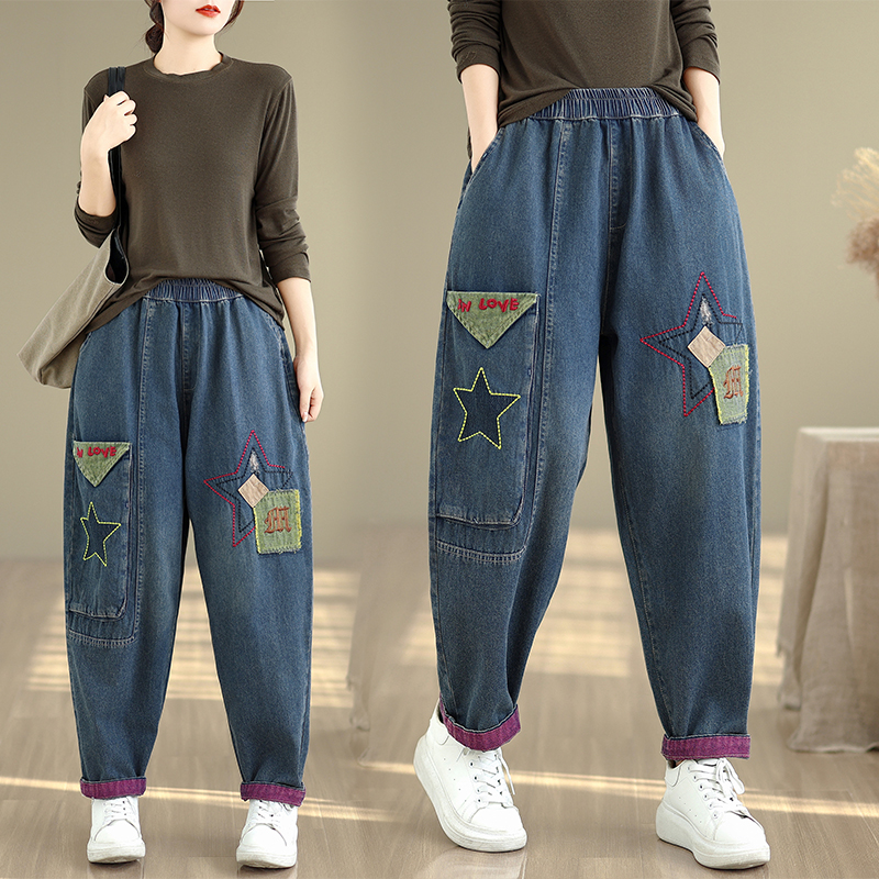 时尚2025年冬季新款牛仔裤