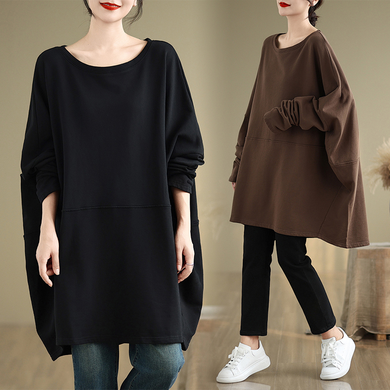 胖mm特大版200斤加厚上衣大衫遮肉遮肚显瘦洋气气质慵懒风中长款