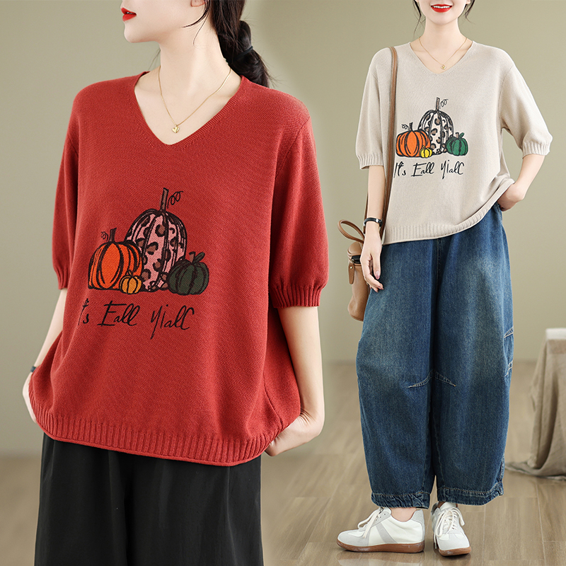 文艺时尚2025年夏季新款T恤