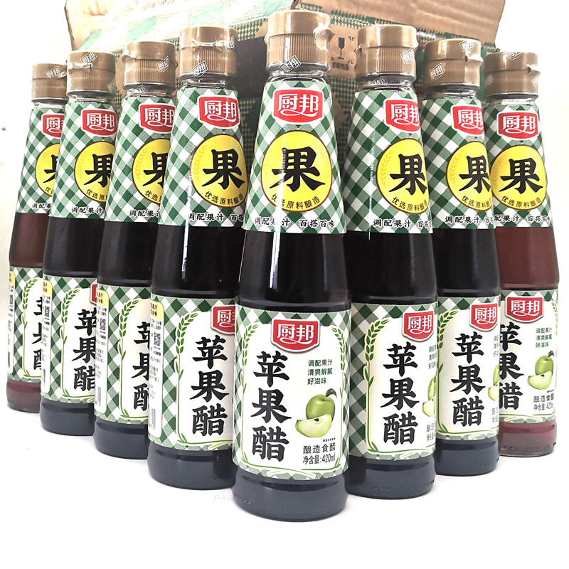厨邦苹果醋420ml食用玻璃瓶装