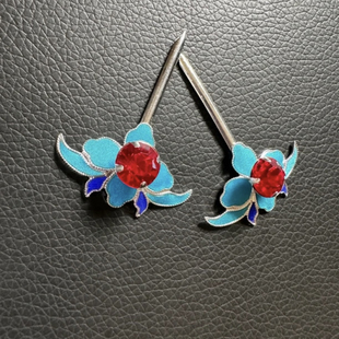 新款点稠戏曲头饰京剧越剧花旦小生老旦青衣小姐点绸鬓角小花簪子