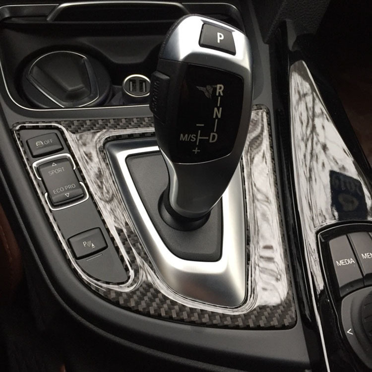 宝马BMW3系列F30 F34碳纤维中控档位面板装饰贴汽车内饰改装配件