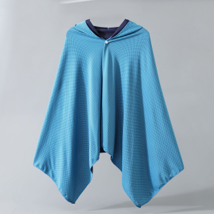 冷感防晒斗篷男女通勤速干披肩夏天户外遮阳海边旅游披肩连帽坎肩