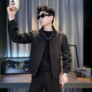 矮个子155小号简约休闲百搭夹克男士韩版修身S码XS小码短款外套潮