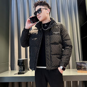 155矮个子修身 XS白鸭绒保暖上衣 立领外套潮男士 小码 S号羽绒服短款