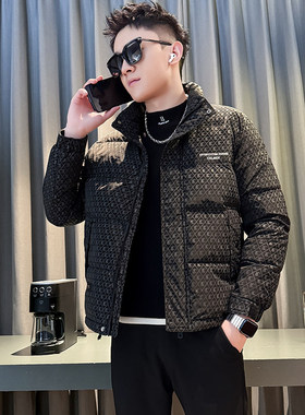 155矮个子修身小码S号羽绒服短款立领外套潮男士XS白鸭绒保暖上衣