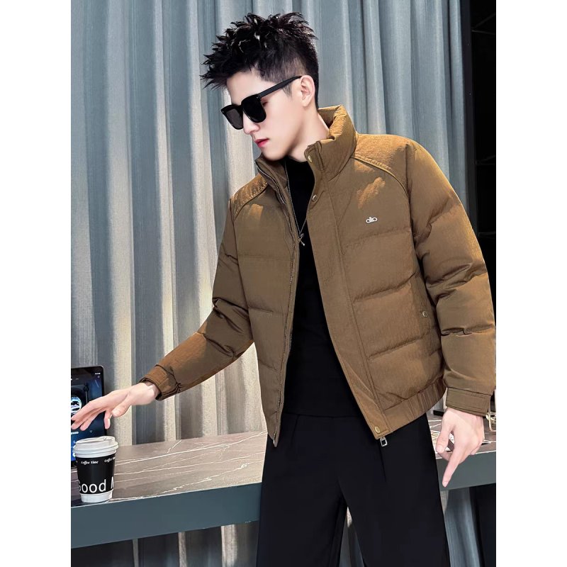 冬季小版羽绒服男潮流立领保暖上衣XS码155矮个子休闲加厚短外套S