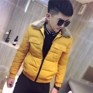 冬季S小码棉衣男矮个子XS修身羽绒棉服社会小年青短款紧身外套155