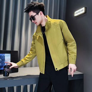 XS号矮个子小码男装休闲外套男潮牌简约立领夹克S号修身短款上衣