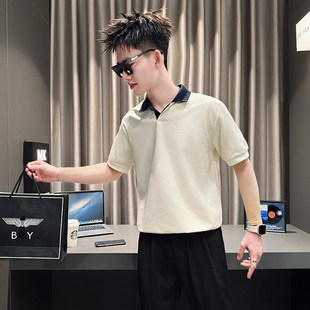 t恤矮小个子155男生休闲宽松翻领polo衫 夏季 短袖 S号XS码 小码 男装