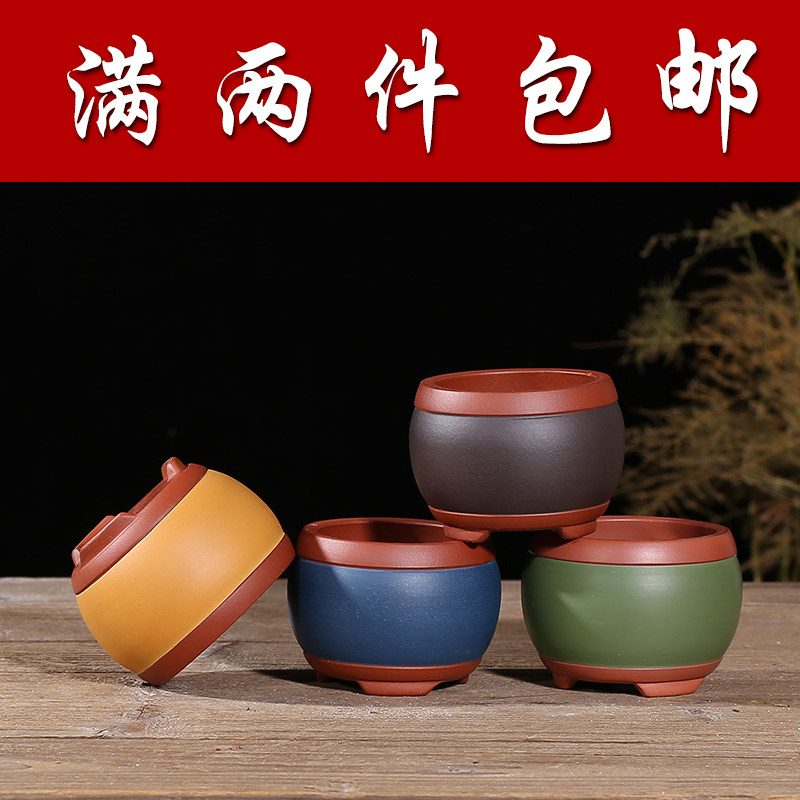 宜兴紫砂花盆多肉菖蒲微型小花盆精品拇指盆高档花盆迷你盆景花盆