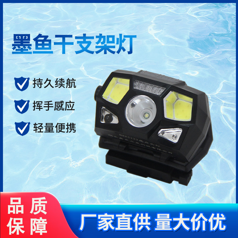 野外成人便携救生水域救援头盔墨鱼干灯战术变焦LED聚光灯警示灯