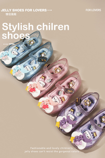 2024跨境热采新款MINI SED鱼嘴童鞋水晶果冻凉鞋创意童鞋公主鞋