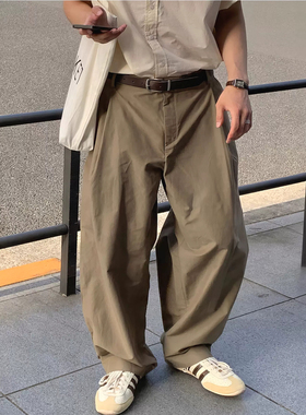 美式cityboy西裤版型工装裤男松弛感宽松直筒长裤美拉德休闲布裤