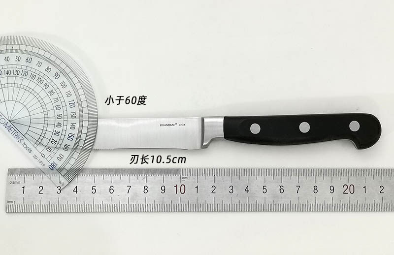 意大利原单不锈钢牛扒刀4寸细齿半齿牛排刀赛钢柄锯齿刀一对价格