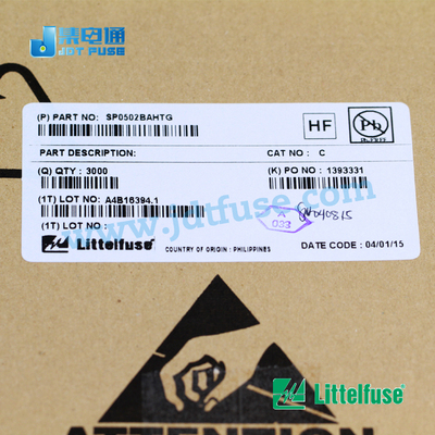 美国力特Littelfuse SP0502BAHTG一级代理商TVS管电压保护