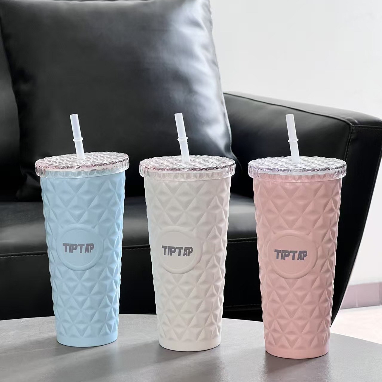 高颜值大容量吸管杯女生