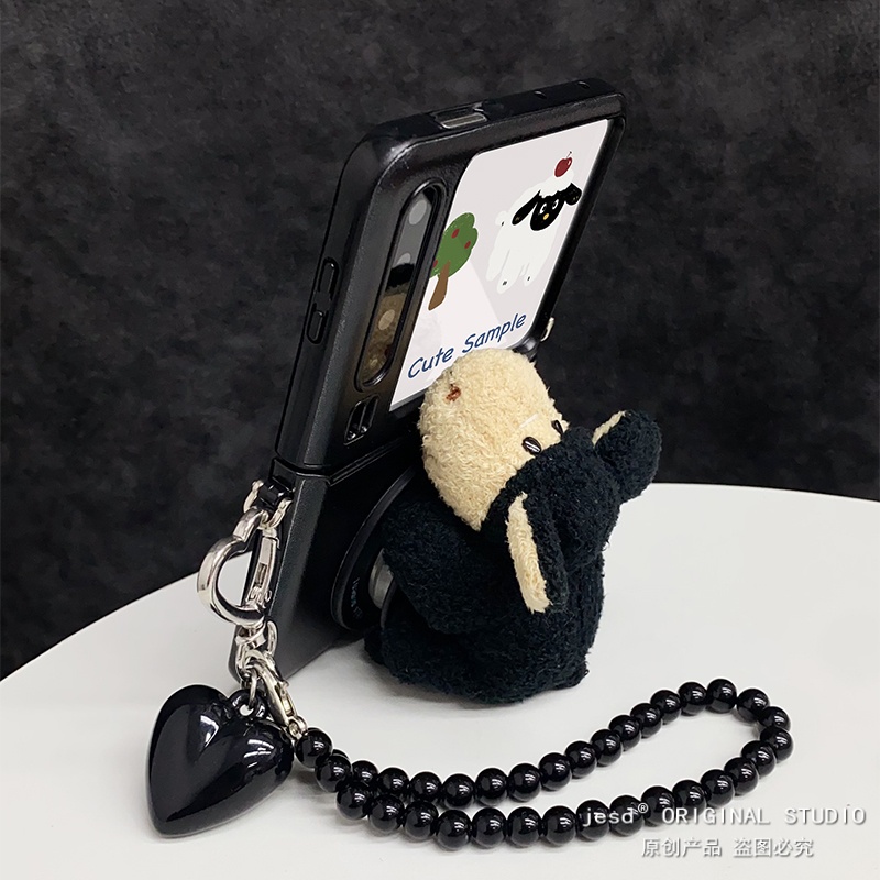 可爱呆萌趴趴毛绒绵羊磁吸支架适用荣耀MagicVFlip2手机壳新款PuraX典藏版保护套华为Pocket2折叠屏novaFlip