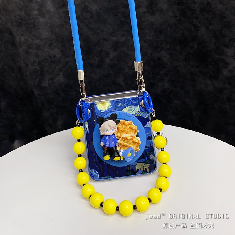 梵高星空dora米奇磁吸支架适用华为pocket2折叠屏N3Flip手机壳PuraX小米mixflip2三星zflip765新款荣耀vflip2