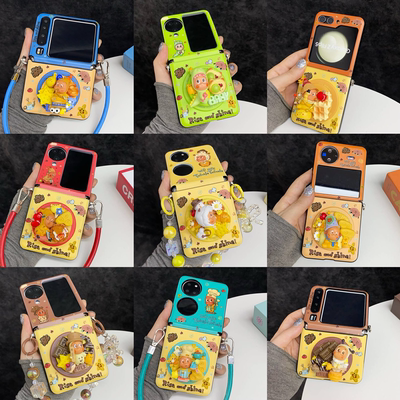 适用三星zflip765手机壳purax小米mixflip2新款razr50/60星星人萌粒pocket2磁吸支架n3flip折叠屏荣耀vflip女