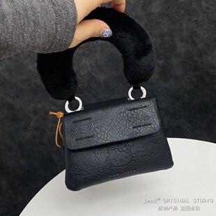 小众ins简约皮纹kitty零钱卡包适用华为puraX手机壳Pocket2折叠屏N3flip小米mixflip2荣耀vflip2三星zflip765