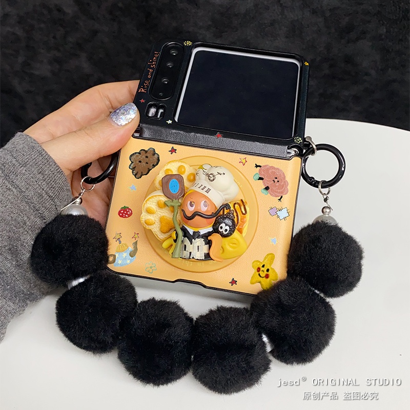 可爱卡通厨师星星人磁吸支架适用荣耀MagicVFlip2手机壳新款PuraX典藏版保护套华为Pocket2折叠屏novaFlip硬