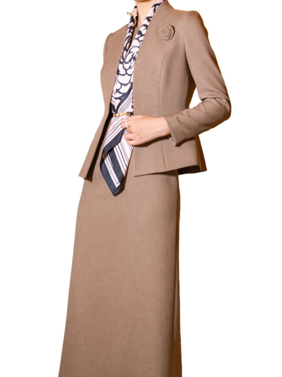 FASHION SUIT SKIRT WOMENS AUTUMN AND WINTER 2024 NEW TEMPERAMENT DIGNIFIED SLIM PROFESSIONAL TWO-PIECE SKIRT