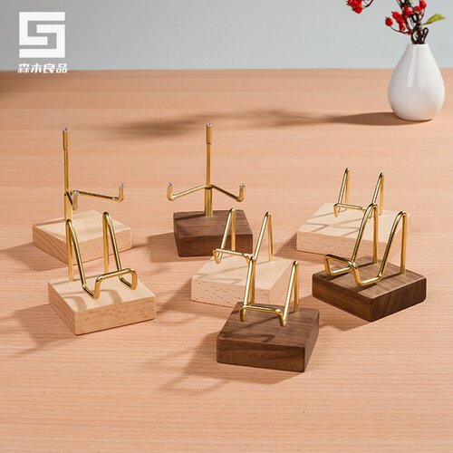 奇石吊坠黑胡桃木底座