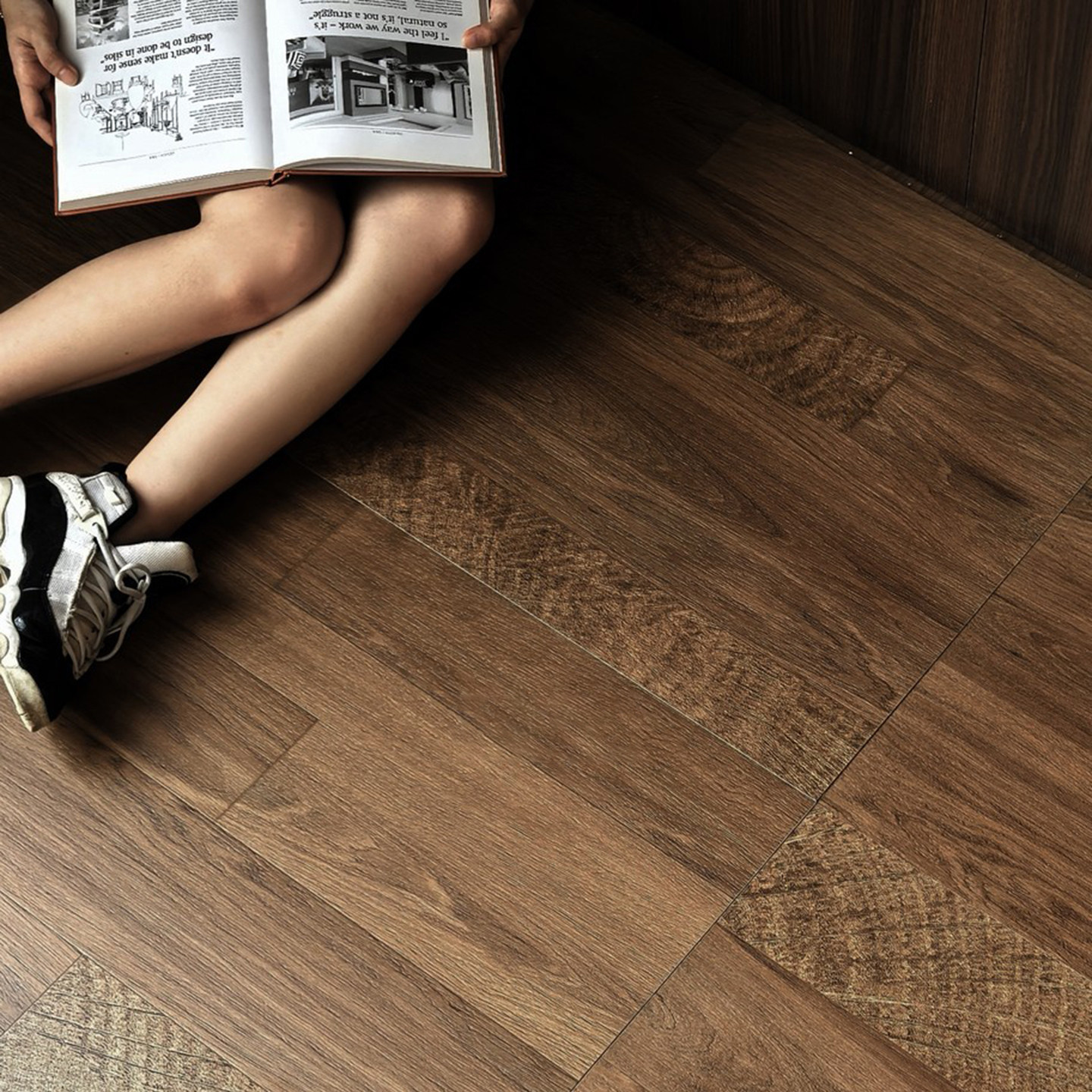 法式复古风木纹仿古砖600x1200客厅卧室仿实拼接木纹佛山瓷砖