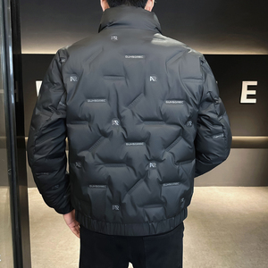 @店主风-跑量冬纯色立领羽绒服潮流男外套991-P110图片