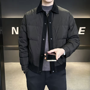 @标  针织拼接2025新款外套羽绒服设计感男外套88072-P195图片