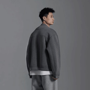 抖音 杭曼男装假两件外套高级感格子拼接设计男女款6126-P105图片